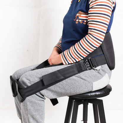 Support belt for better back whole day Lower Back Support Belt -Posture Correcting Harness & Relieve Sciatica Keeps Back Straight While Seated Suitable in Office or At Home or Outdoors（Black）
