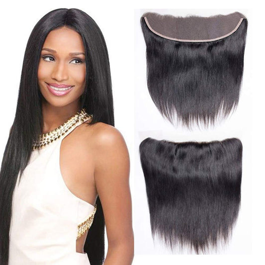 13x4 Straight Lace Closure Straight Human Hair Lace Closure 100% Unprocessed Human Hair Free Part 13x4 Straight Lace Frontal Human Hair Natural Black Color (13x4 Straight 18 Inch)