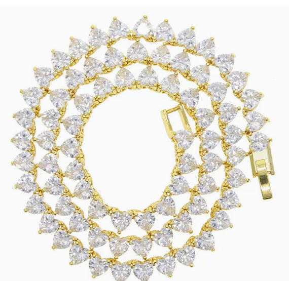 Loving Heart Zircon Tennis Chain Necklace