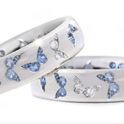 Butterfly Style Zircon Ring for Women's Fashion