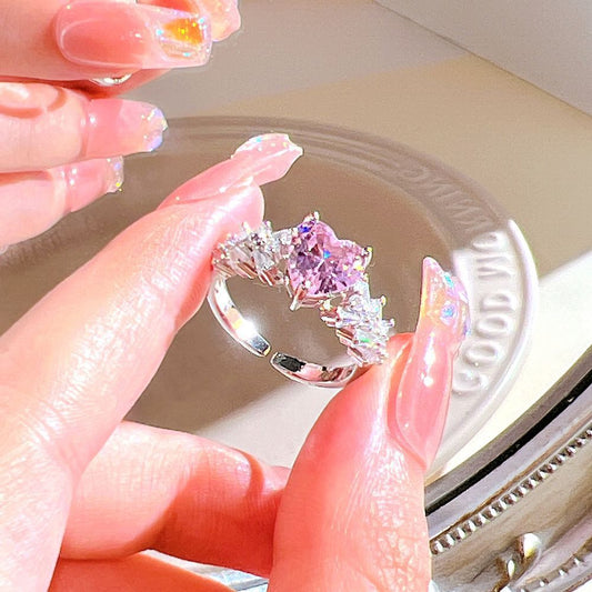 Loving Heart Zircon Ring for Women's Fashion
