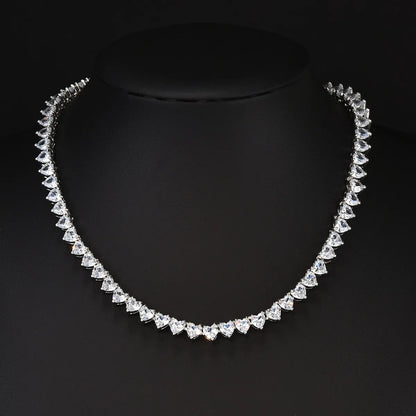 Loving Heart Zircon Tennis Chain Necklace