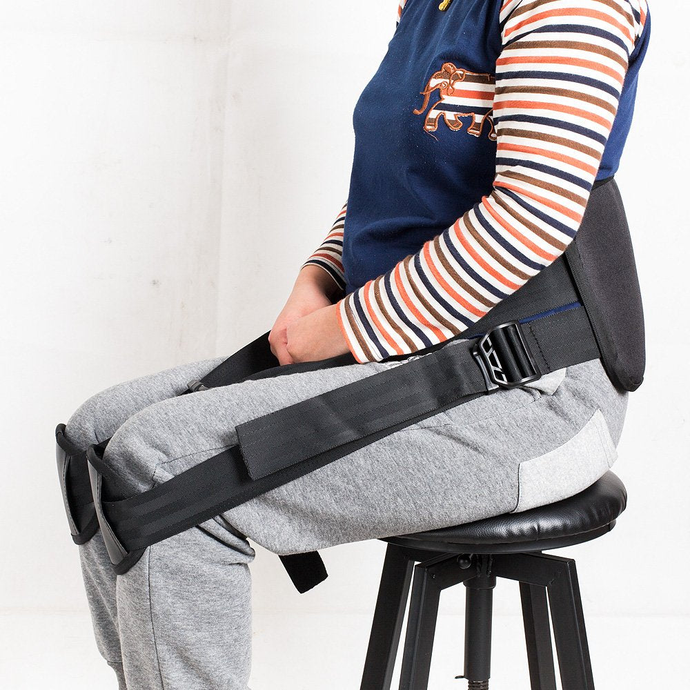 Support belt for better back whole day Lower Back Support Belt -Posture Correcting Harness & Relieve Sciatica Keeps Back Straight While Seated Suitable in Office or At Home or Outdoors（Black）