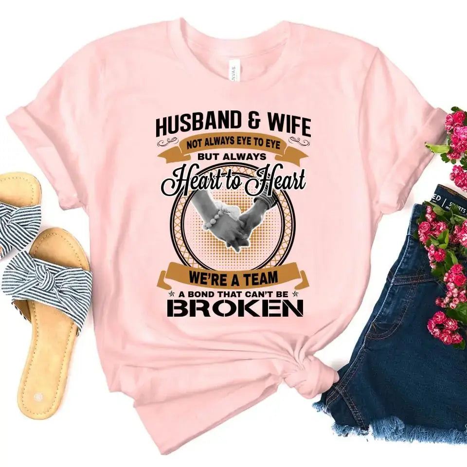 Husband & Wife – Heart To Heart – DTF Transfer