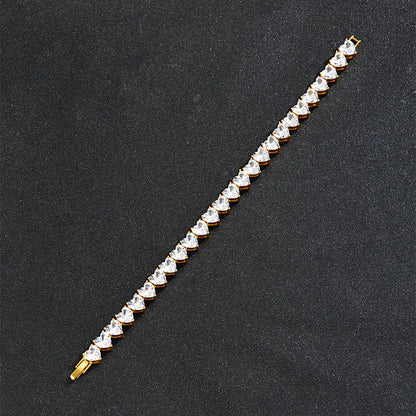 Loving Heart Zircon Tennis Chain Necklace