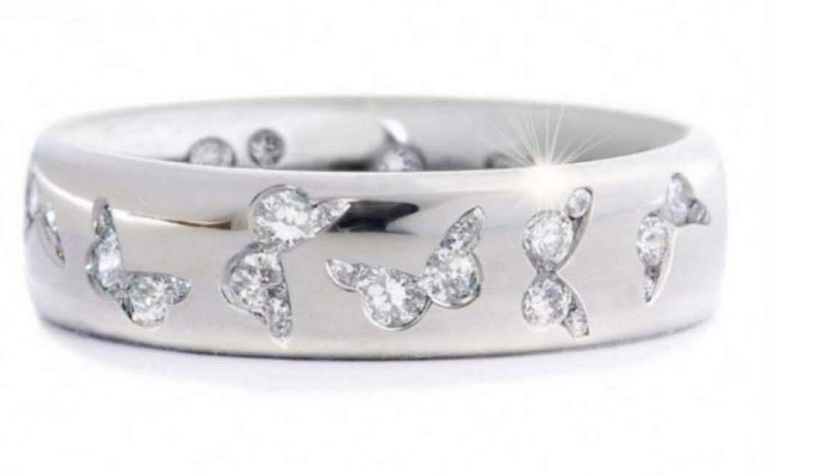 Butterfly Style Zircon Ring for Women's Fashion